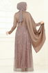 فستان سهرة بيج 5700EDF311-MS - Thumbnail