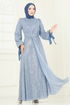 Evening Dress 5701EDF311-MS Baby Blue - Thumbnail