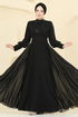 فستان سهرة أسود 5703EDF311-MS - Thumbnail