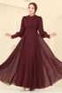Evening Dress 5703EDF311-MS Burgundy - Thumbnail