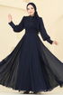 Evening Dress 5703EDF311-MS Navy Blue - Thumbnail