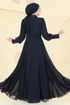 Evening Dress 5703EDF311-MS Navy Blue - Thumbnail