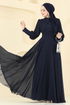 Evening Dress 5703EDF311-MS Navy Blue - Thumbnail