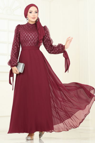 E.D.F. - Evening Dress 5704EDF311-MS Burgundy - 392908