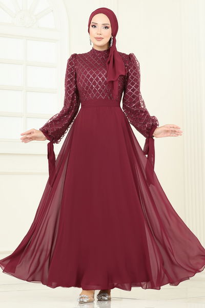 E.D.F. - Evening Dress 5704EDF311-MS Burgundy - 392909