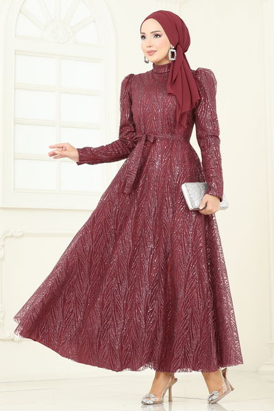 E.D.F. - Evening Dress 5705EDF311-MS Burgundy - 394793