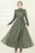 Evening Dress 5705EDF311-MS Khaki - Thumbnail