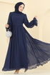 Evening Dress 5706EDF311-MS Navy Blue - Thumbnail