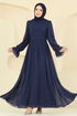 Evening Dress 5706EDF311-MS Navy Blue - Thumbnail