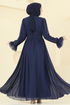 Evening Dress 5706EDF311-MS Navy Blue - Thumbnail