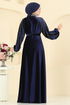 Evening Dress 5709EDF311-MS Navy Blue - Thumbnail