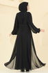 فستان سهرة أسود 5725EDF311-MS - Thumbnail