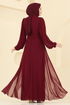 Evening Dress 5725EDF311-MS Burgundy - Thumbnail
