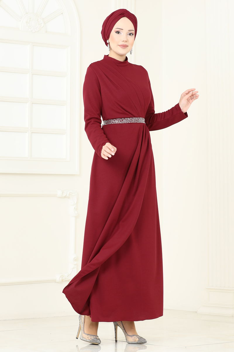 Evening Dress 5729EDF311-MS Burgundy