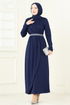 Evening Dress 5729EDF311-MS Navy Blue - Thumbnail