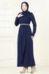 Evening Dress 5729EDF311-MS Navy Blue - Thumbnail