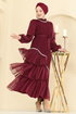 Evening Dress 5735EDF311-MS Burgundy - Thumbnail