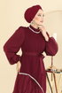 Evening Dress 5735EDF311-MS Burgundy - Thumbnail