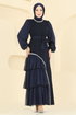Evening Dress 5735EDF311-MS Navy Blue - Thumbnail