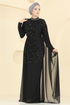 Evening Dress 5736EDF311-MS Black - Thumbnail