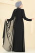 فستان سهرة أسود 5736EDF311-MS - Thumbnail