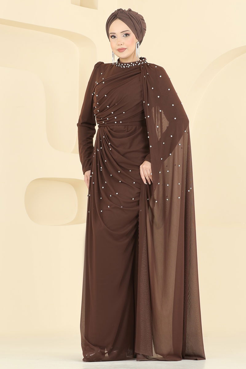 Evening Dress 5736EDF311-MS Brown