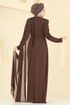 فستان سهرة بني 5736EDF311-MS - Thumbnail