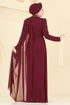 Evening Dress 5736EDF311-MS Burgundy - Thumbnail