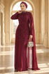 Evening Dress 5736EDF311-MS Burgundy - Thumbnail