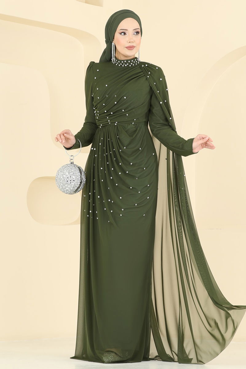 Evening Dress 5736EDF311-MS Khaki