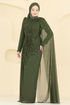 Evening Dress 5736EDF311-MS Khaki - Thumbnail