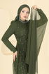 Evening Dress 5736EDF311-MS Khaki - Thumbnail