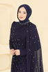 فستان سهرة كحلي 5736EDF311-MS - Thumbnail