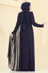 فستان سهرة كحلي 5736EDF311-MS - Thumbnail