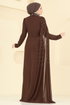 Evening Dress 5737EDF311-MS Brown - Thumbnail