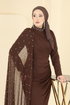 Evening Dress 5737EDF311-MS Brown - Thumbnail