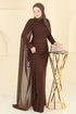 فستان سهرة بني 5737EDF311-MS - Thumbnail