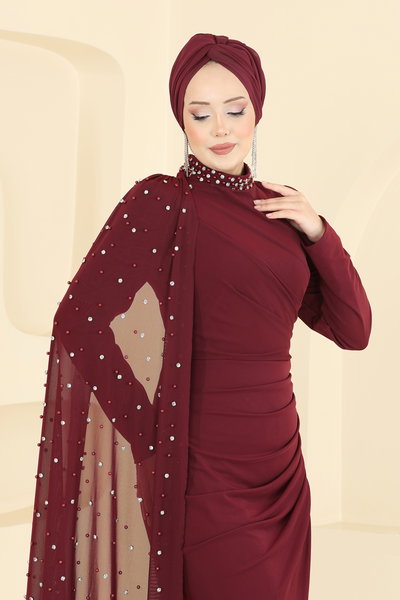 E.D.F. - Evening Dress 5737EDF311-MS Burgundy - 427321