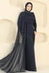 فستان سهرة كحلي 5737EDF311-MS - Thumbnail