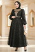 فستان سهرة أسود 5738EDF311-MS - Thumbnail
