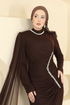 Evening Dress 5741EDF311-MS Brown - Thumbnail
