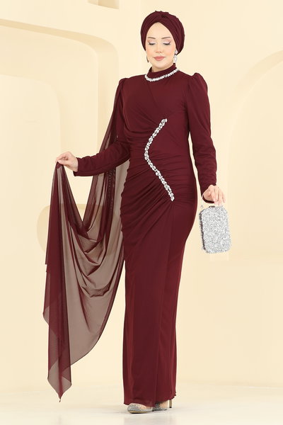 E.D.F. - Evening Dress 5741EDF311-MS Burgundy - 428881