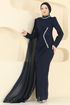 Evening Dress 5741EDF311-MS Navy Blue - Thumbnail
