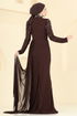 فستان سهرة بني 5742EDF311-MS - Thumbnail