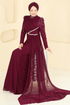 Evening Dress 5742EDF311-MS Burgundy - Thumbnail