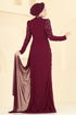 Evening Dress 5742EDF311-MS Burgundy - Thumbnail