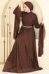 Evening Dress 5744EDF311-MS Brown - Thumbnail