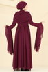 Evening Dress 5744EDF311-MS Burgundy - Thumbnail