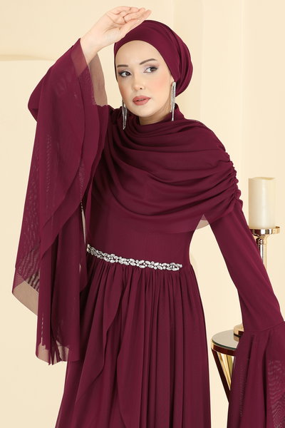 E.D.F. - Evening Dress 5744EDF311-MS Burgundy - 426712