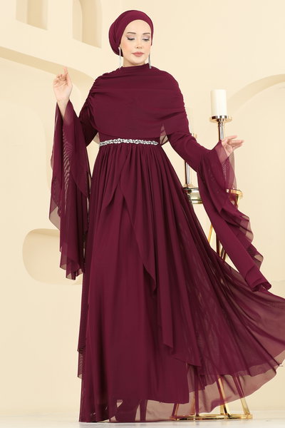 E.D.F. - Evening Dress 5744EDF311-MS Burgundy - 426713